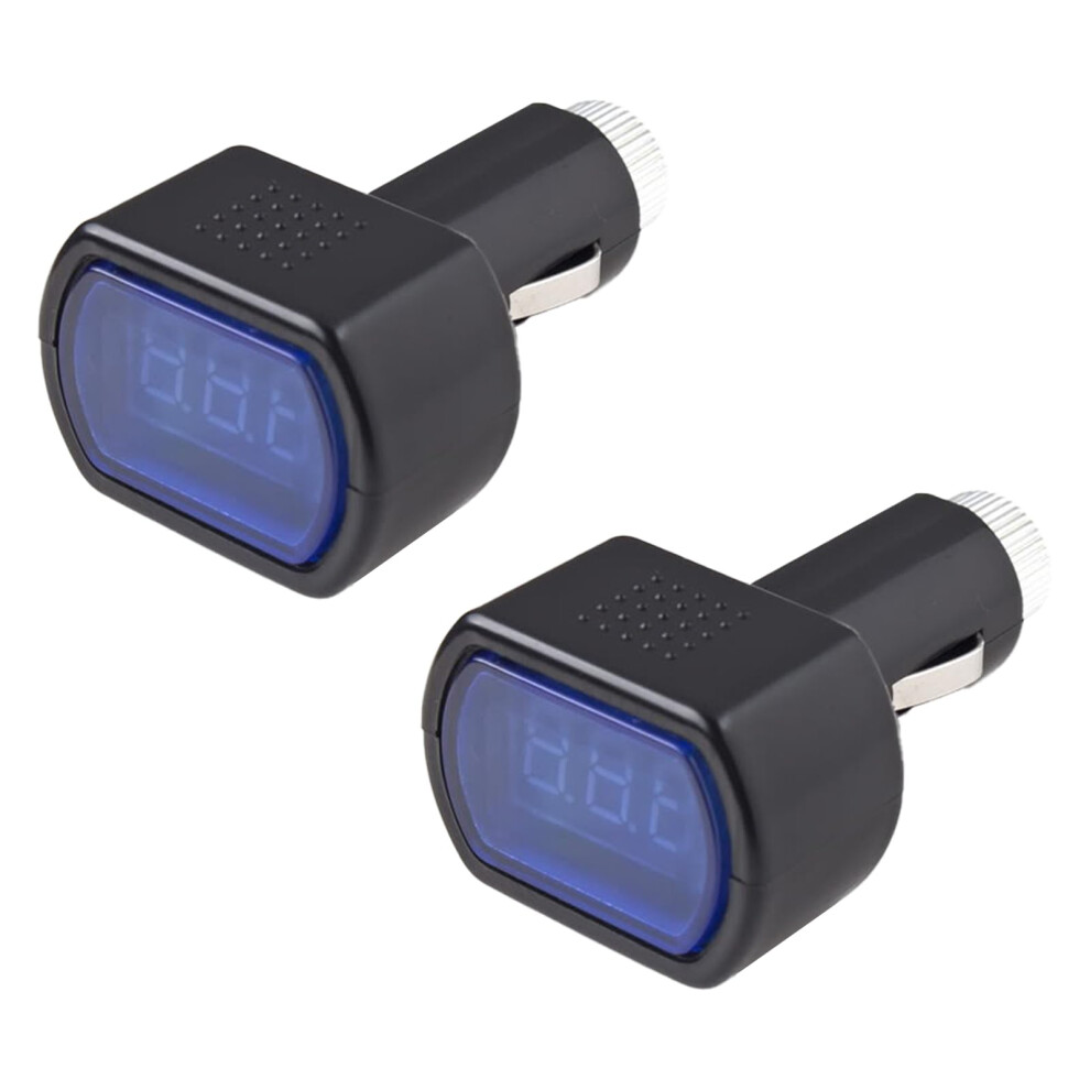 Car Voltmeter 12V 24V Led Digital Battery Gauge With Realtime Voltage Display For Car Truck 2Pcs 9070919839825