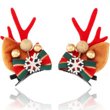 Christmas Reindeer Antler Hair Clips Pack of 2, Festive Holiday Accessories for Women and Girls