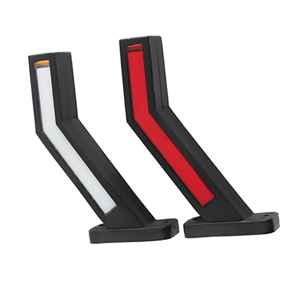 2Pcs 1224V Led Side Marker Lights For Trucks Trailers Suv With Visibility Red/Amber/White 9070919840531