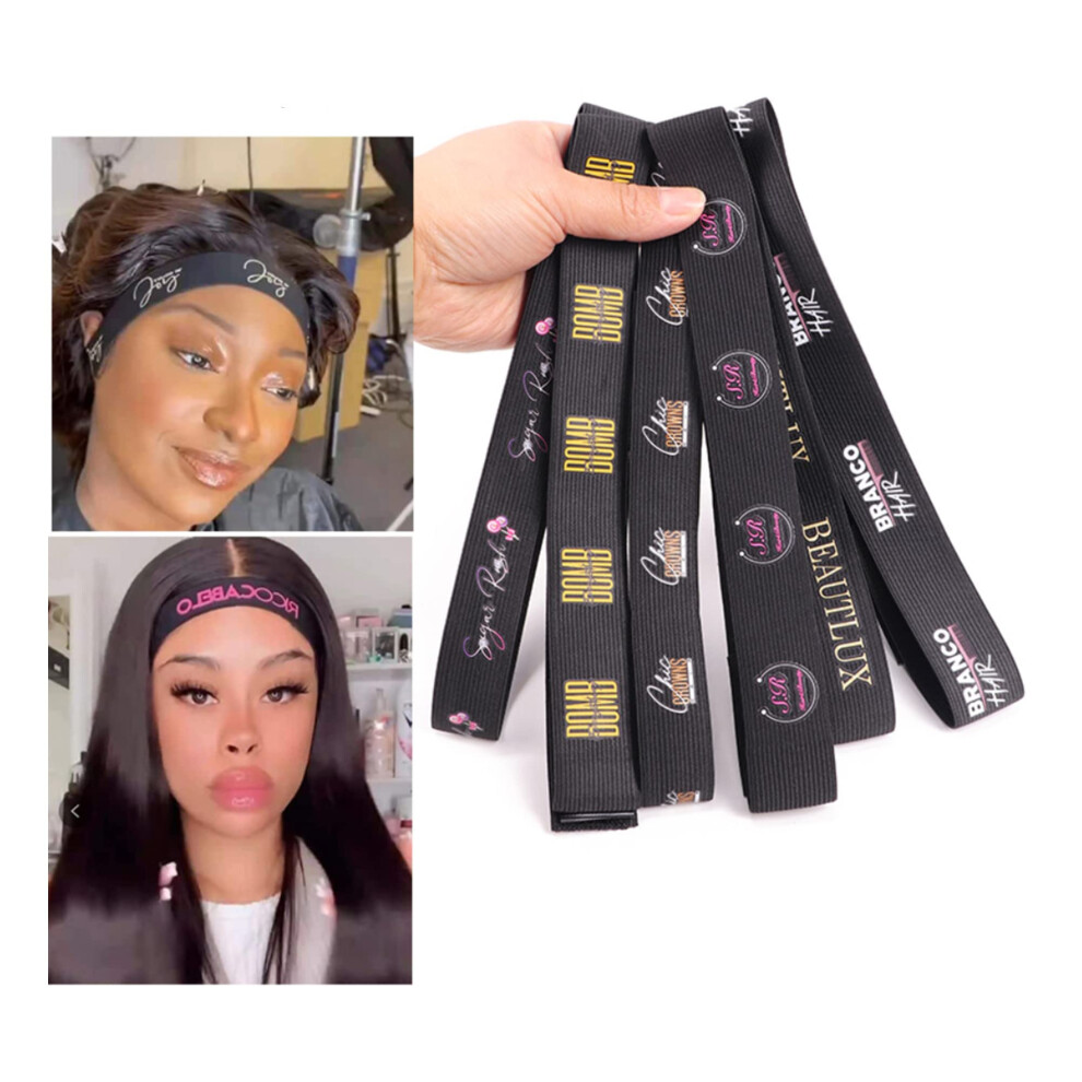 Unisex Elastic Wig Band And Edge Laying Band With Adjustable Velcro Fit For Lace Front And Baby Hair, 20Pcs