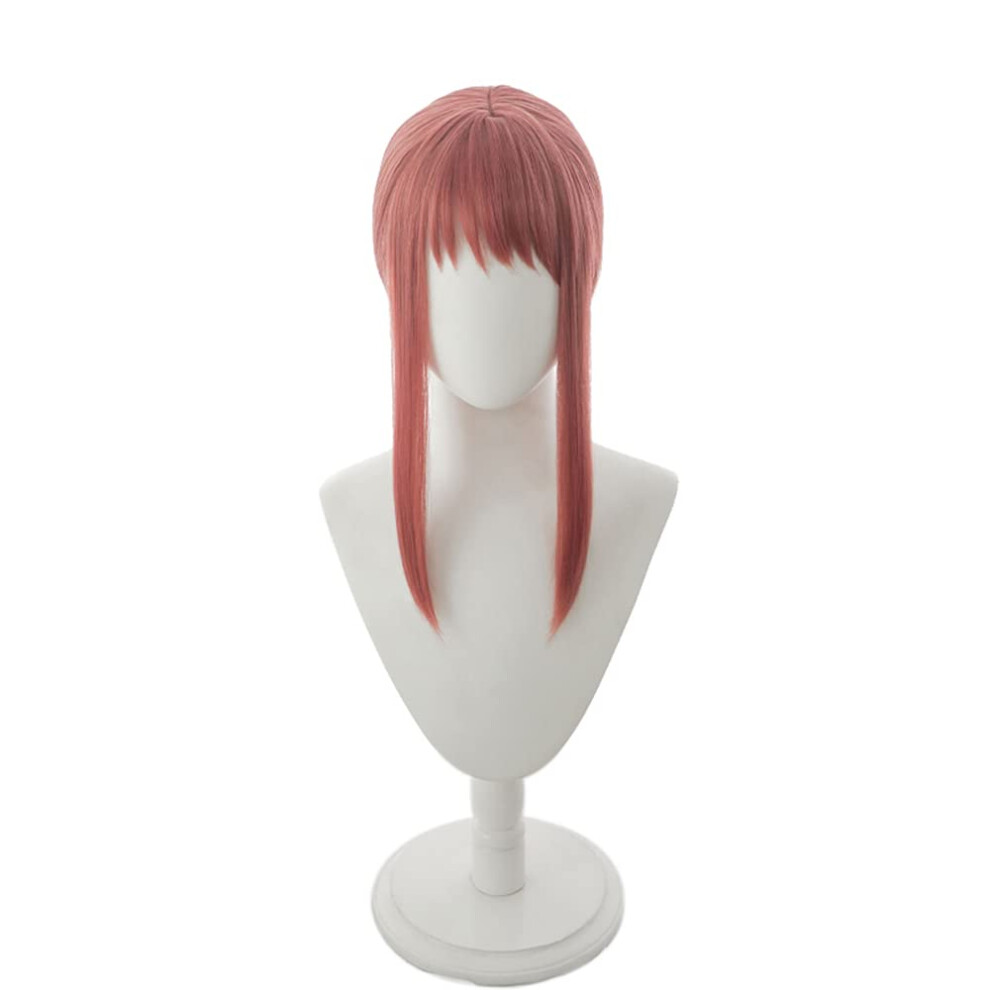 Unisex Red,Brown Long Red Brown Cosplay Wig With Bangs 75Cm Heat Resistant Synthetic Braid For Anime Costume
