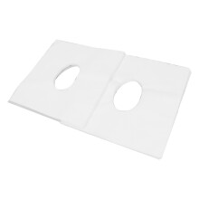Funda para reposacabezas con diseño de agujeros 100 piezas 39x39cm blanco