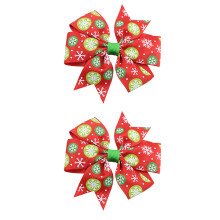 Christmas Hair Clips Set with Snowflake Bow, Secure Crocodile Hairpins for Girls Holiday Wear