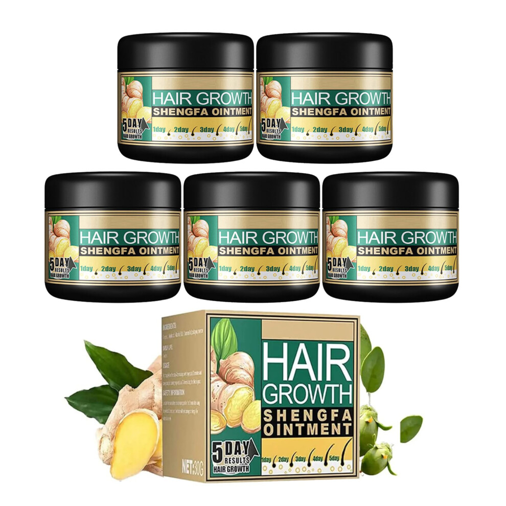 Ginger Hair Growth Treatment Leave In Conditioner for Hair Loss, Deep Scalp Nourishing Serum, 5 Pack 30g