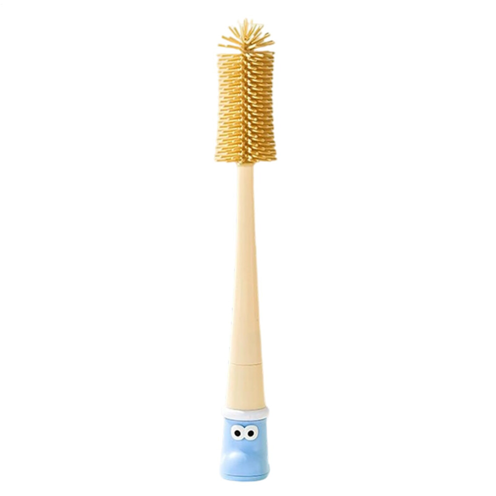 Silicone Bottle Brush with Long Handle for Baby Bottles, Straws, and Juicers – Soft No Scratch Deep Cleaning