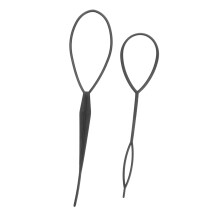 2 Pcs Black Hair Styling Tool Plastic Hair Braiding Tool for Ponytail Updo Easy Quick Hairstyles