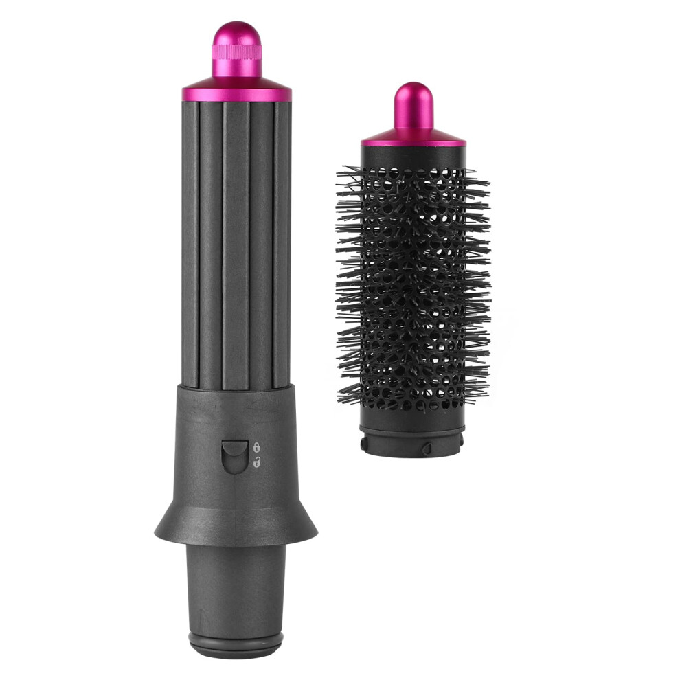 Rose Red 3 in 1 Curling Barrel Volumizing Brush Adapter for Dyson Supersonic Hair Dryer