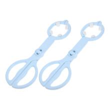 2Pcs Heat Resistant Baby Bottle Tongs with Secure AntiFall Grip, Portable Nursing Clamp for Travel