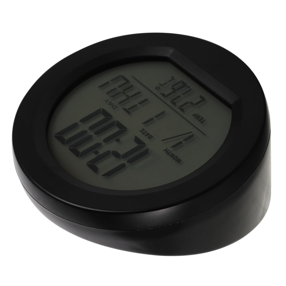 Solar Powered Digital Car Dashboard Clock with Thermometer for Accurate Time and Temperature