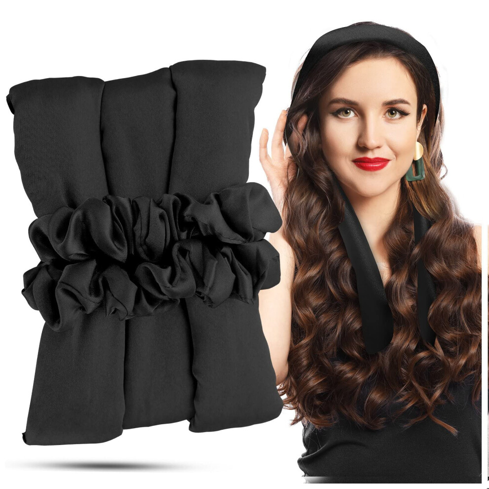Heatless Curling Headband Satin No Heat Hair Curlers for Long Hair Overnight Natural Waves Frizz Reduction