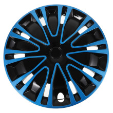 15 Inch Wheel Covers Universal Fit Blue Black Car Hubcaps with Durable Steel Ring and Easy Install