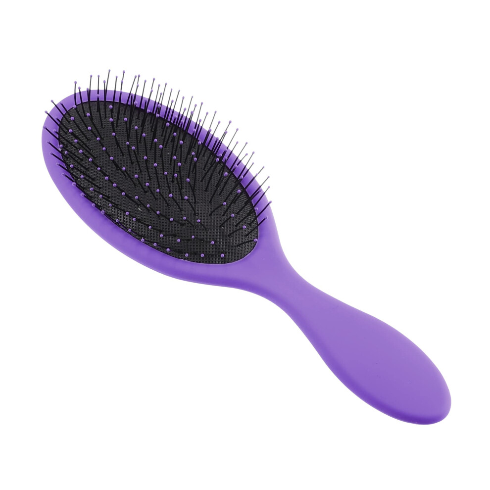 Anti Static Paddle Hair Brush for Curly Straight Wavy Hair Detangling Salon Styling Purple