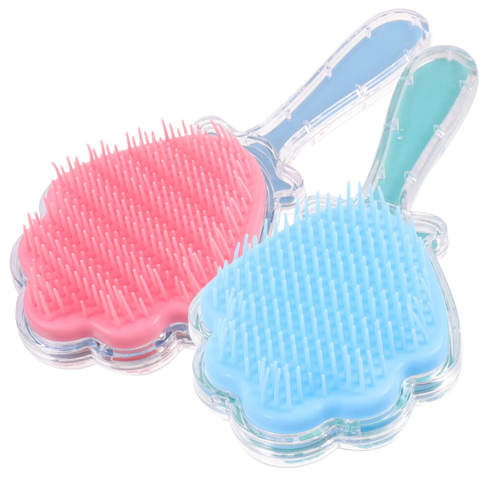 Detangler Hair Brush Set with Gentle Teeth and Ergonomic Scalp Massage Paddle for Wet and Dry Hair