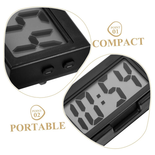 Car Digital Clock with Precise Time Display for Dashboard, Compact Durable Plastic, Easy Install 1
