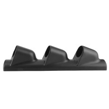 52mm Triple Gauge Pod Car Dashboard Holder for Left Hand Drive, Fits Three 2 Inch Gauges, ABS Black