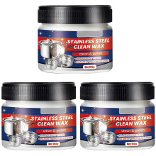Stainless Steel Cleaner Paste with Powerful Rust Removal and Metal Polish for Cookware, 3pcs