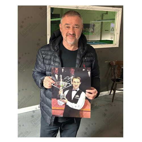 Stephen Hendry Signed Photo: World Champion. Deluxe Frame Silver 1