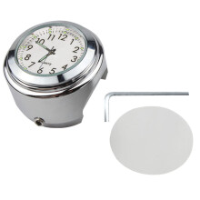 Waterproof Motorcycle Handlebar Clock with Night Vision and Chrome Plated Base