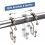 Rustproof Double Roller Shower Curtain Hooks 12 Pack, Polished Silver Metal Double Hook Rings 4