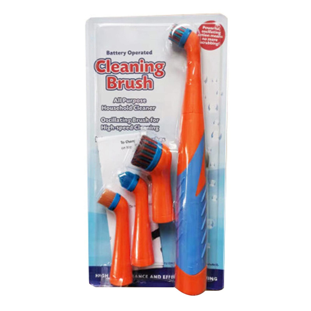 Electric Scrubber Brush With Four Heads, Cordless Cleaning Brush For Bathroom, Kitchen And Car 9113335635708
