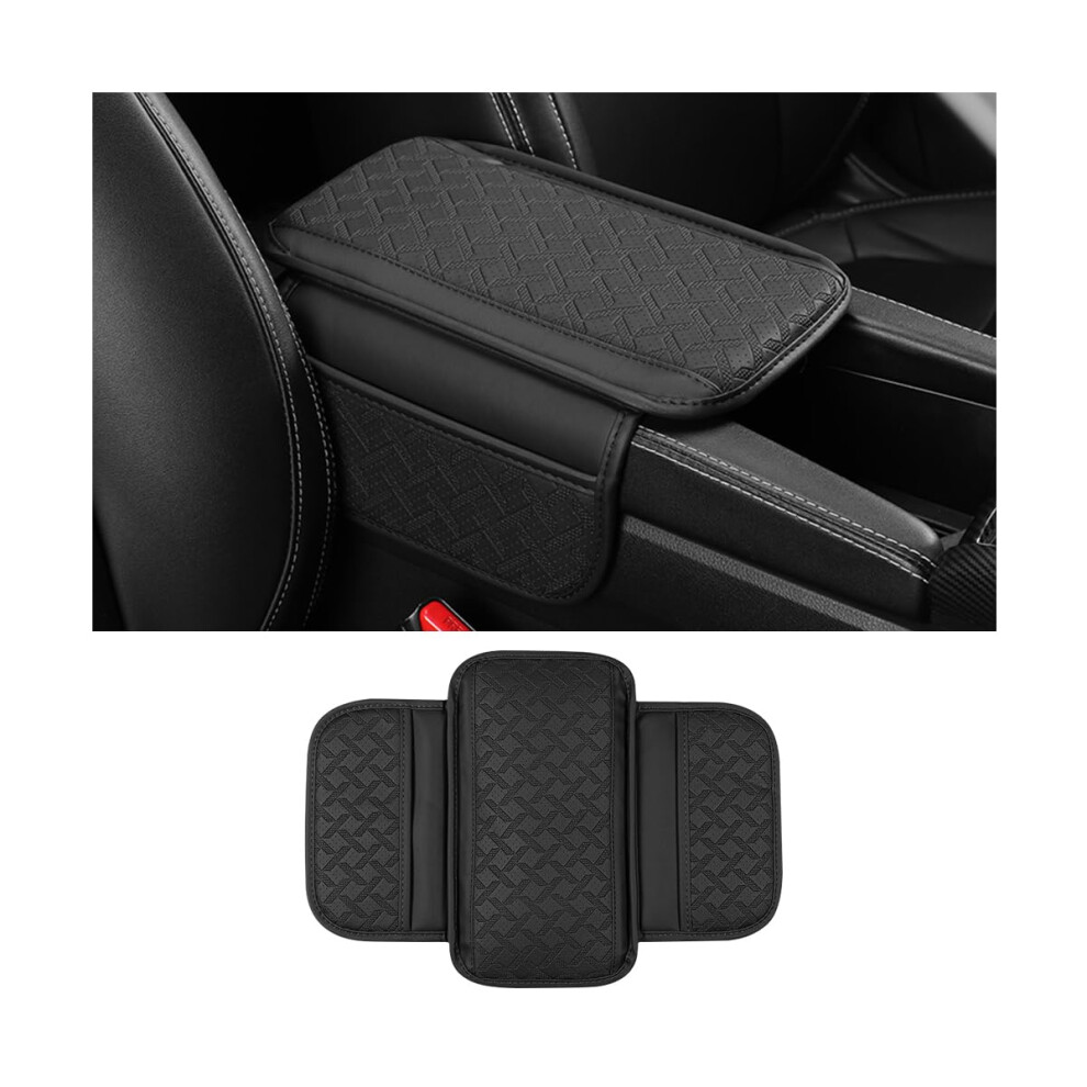 Car Center Console Cover Microfiber Leather Armrest Cushion With Storage Bags For Suv Truck 9070919843877