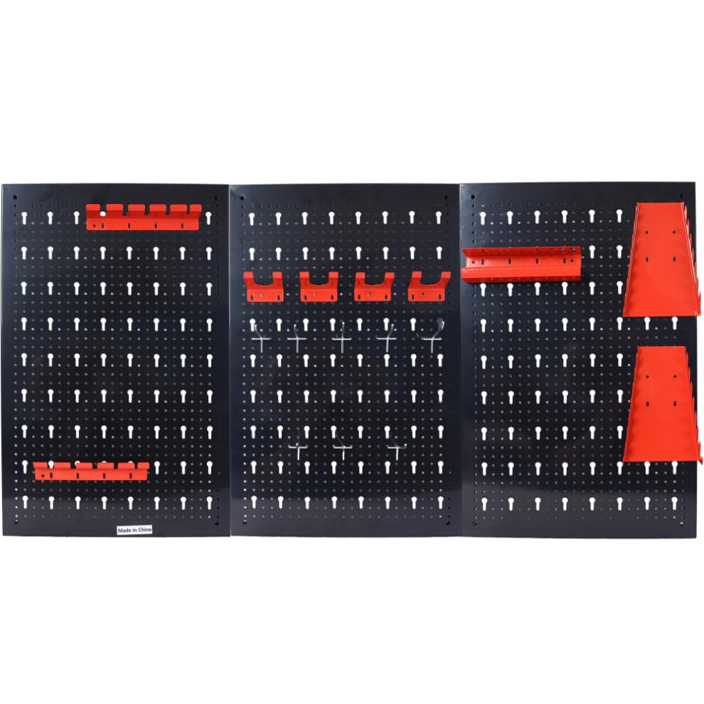 Pegboard Wall Organizer Heavy Duty Metal 48X24 Inch Garage Tool Storage With Hooks And Racks 9113335635906