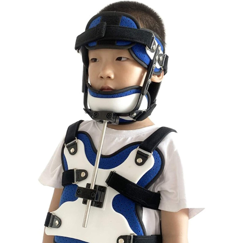 Blue Adjustable Cervical Thoracic Orthosis Large Kids Neck And Back Brace With Ergonomic Comfort