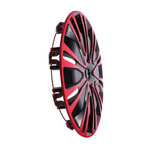 16 Inch Black and Red Car Wheel Covers, Stylish Universal Hubcaps for Cars with Debris Protection