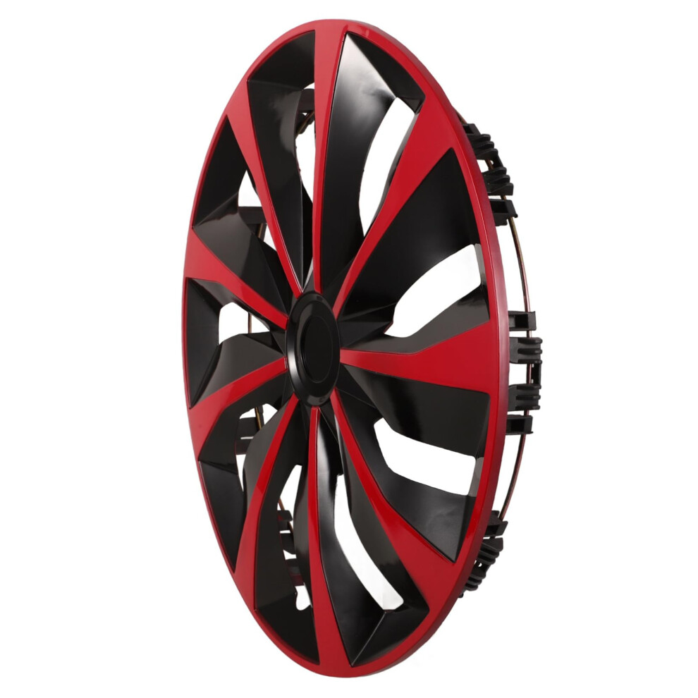 Decorative Wheel Hubcaps Pp Material Car Wheel Covers For Cars And Trucks Easy Snap Installation Black/Red 9070919844546