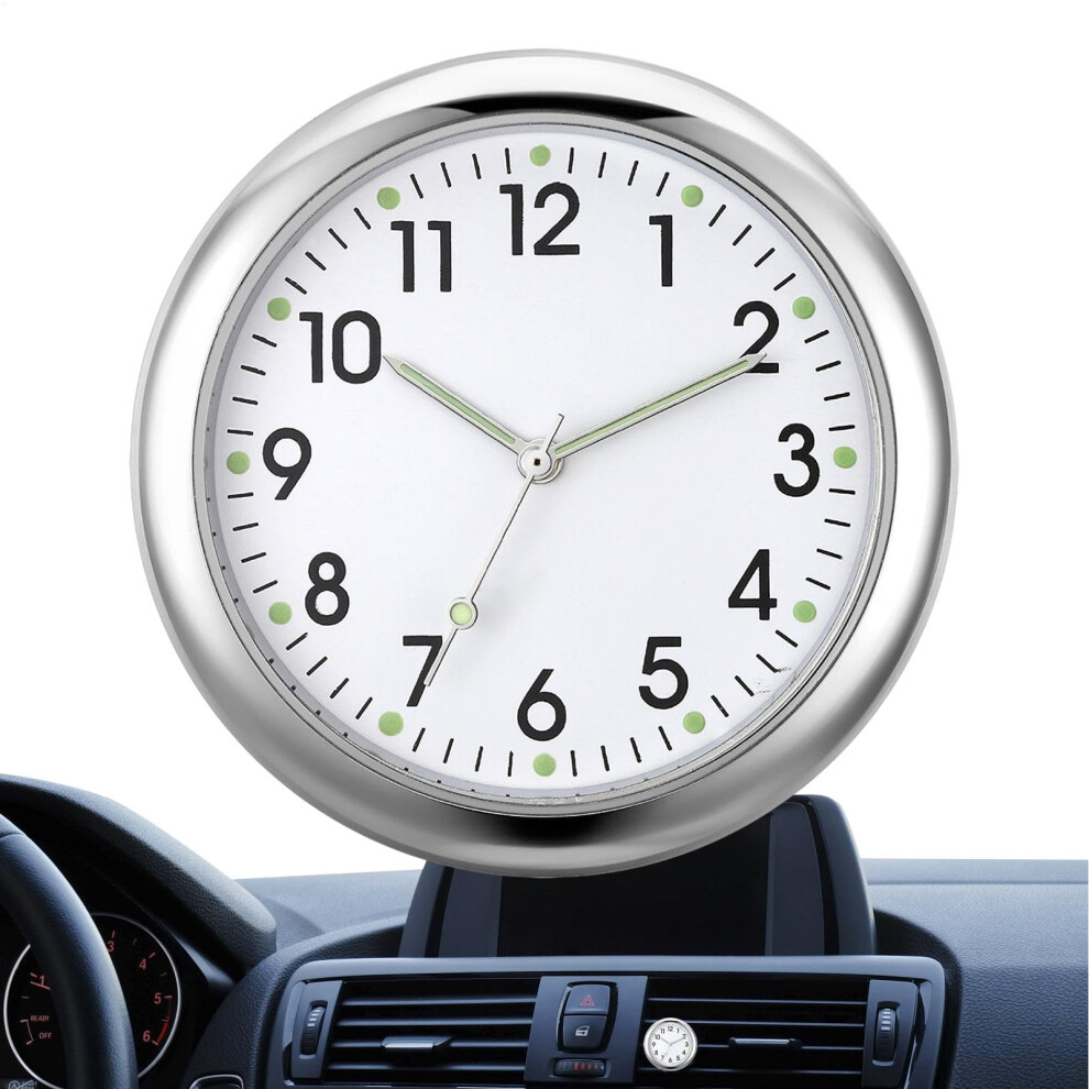 Car Dashboard Clock With Glowinthedark Hands, Small Quartz Analog Stickon For Cars And Bikes 9113335636613