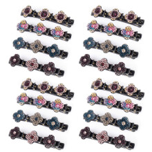 12 Pack Sparkling Crystal Hair Clips Set with Rhinestones, Multi‑Shape Hair Accessories for Women Girls