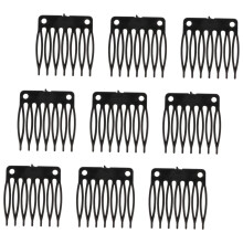Plastic 7Tooth Wig Comb Clips for Secure Wig Fixation and Comfortable Daily Wear White