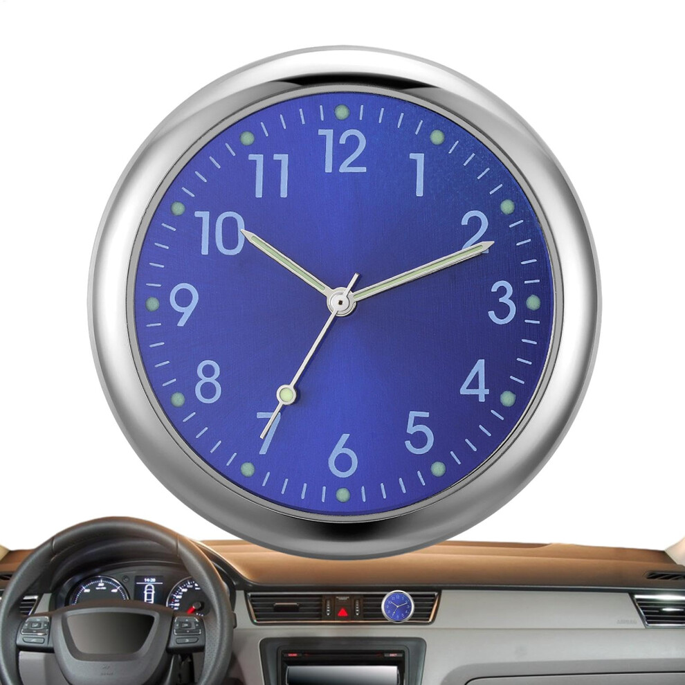 Car Dashboard Clock With Luminous Hands, Stickon Analog Quartz Clock For Vehicle, Boat, Bike 9113335636675