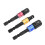 Impact Socket Adapter Set 1/4 3/8 1/2 Inch Hex Shank for Power Drill, Rust Resistant, 3 Pcs Black 1