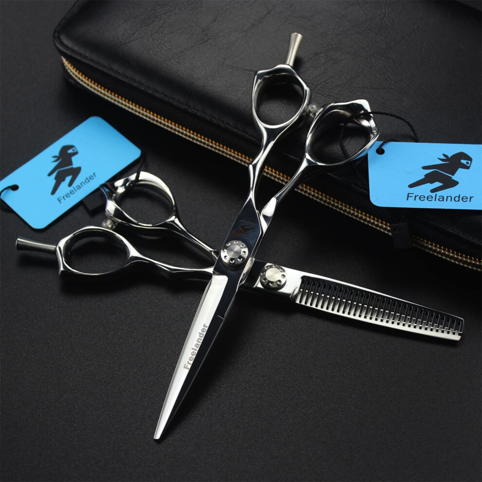 6.0 Inch Hair Cutting Scissors Set, Professional Barber Shears Kit with Precision Blades and Ergonomic Grip