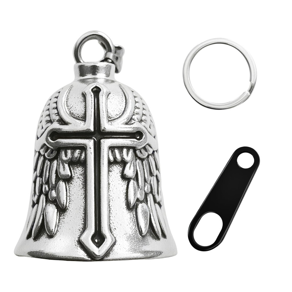 Motorcycle Guardian Bell Gremlin Bell With Guardian Angel Protection And 82Db Safety Chime Silver 9070919845635