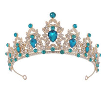 Vintage Crystal Bridal Tiara Baroque Wedding Crown for Women Handmade Elegant Alloy