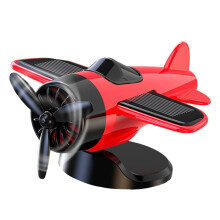 Solar Powered Rotating Airplane Car Dashboard Ornament with Dynamic Motion and Noise Propeller