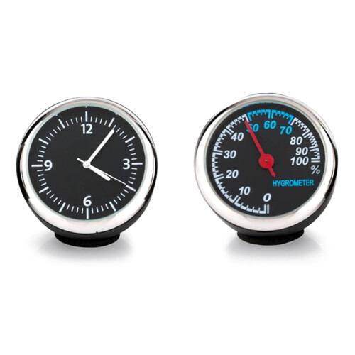 Luminous Mechanical Car Clock and Thermometer with Backlit Night Reading for Dashboard or Vent Mount 2