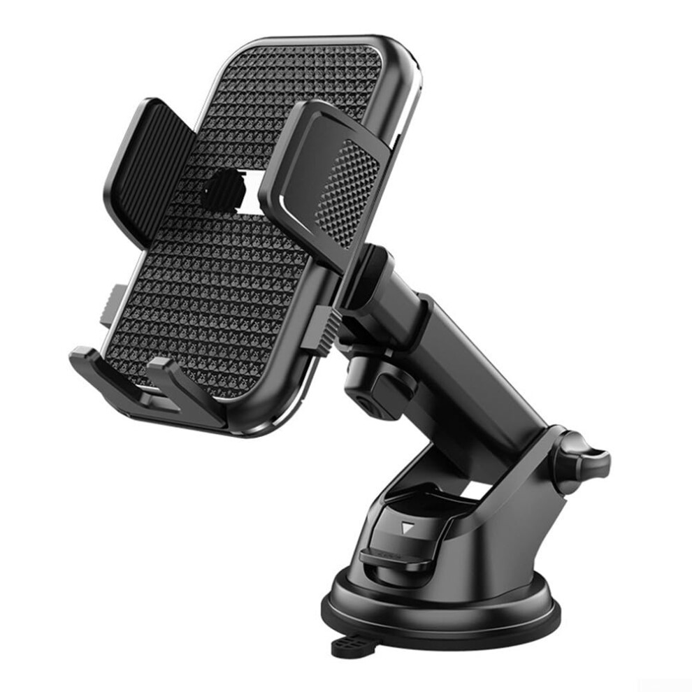 Car Phone Mount For Dashboard And Windshield, 360 Rotation, Nonslip Grip, Black 9070919846441