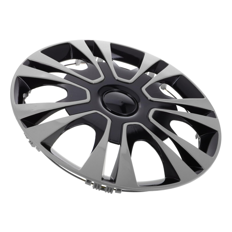 Universal 13 Inch Wheel Covers Stylish Hubcaps Quick Press Fit For Car Rims Silver 9070919846656