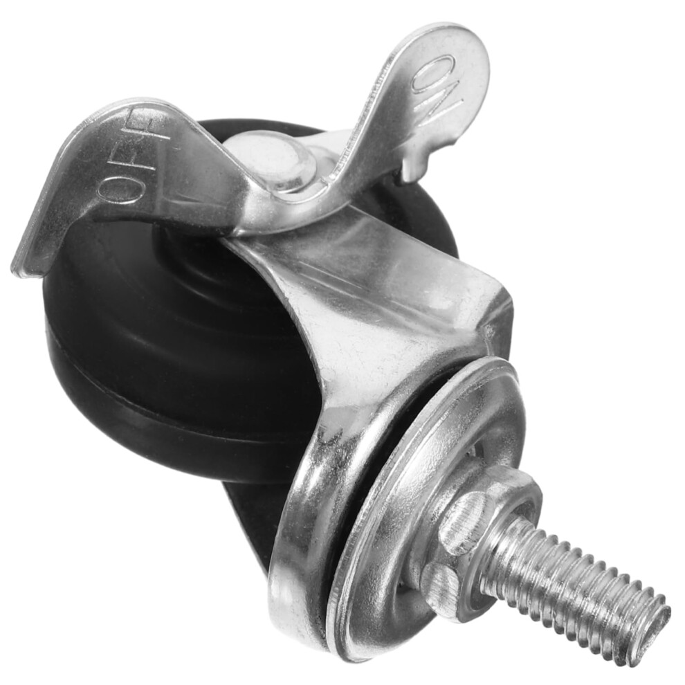 1.5 Inch Rubber Stem Caster Wheels With Brakes For Wire Shelving Racks, Smooth Quiet Rolling Replacement 9113335638433