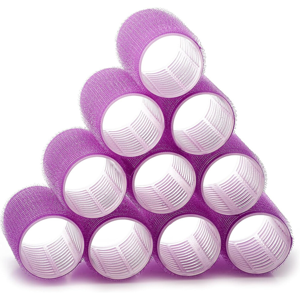 Jumbo Size Hair Rollers for Long Hair, Self Grip No Heat Curlers for Women, Heat Curling Set