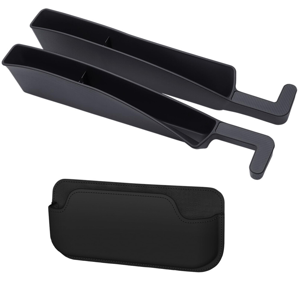 Car Seat Gap Filler With Usb Charging Slot And Sunglass Holder, Universal Dual Storage Organizer 9113335638853