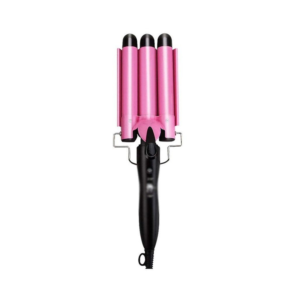 Triple Barrel Curling Iron Hair Waver Ceramic with Adjustable Temperature for Long Lasting Beach Waves