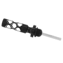 Aluminum Motorcycle Oil Level Gauge and Engine Dipstick, Quick Check, Easy Install, Black