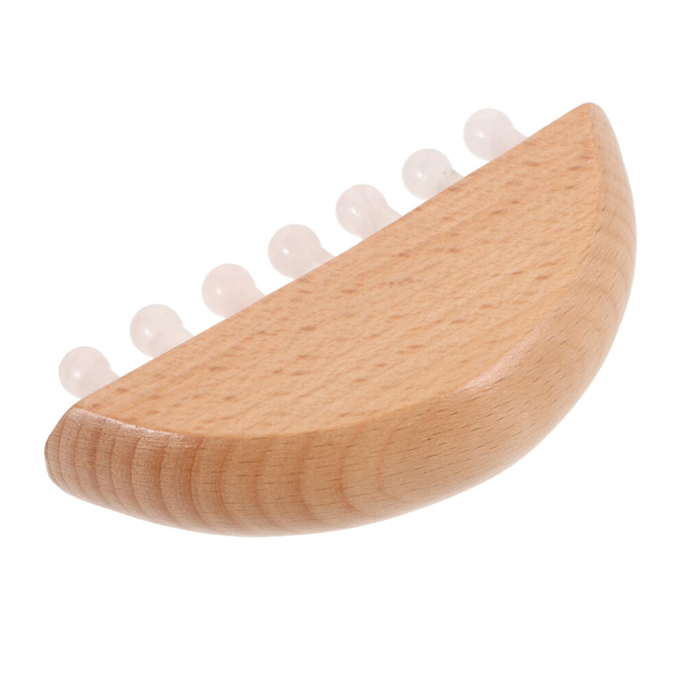 Unisex Wooden Wide Tooth Comb For Curly Hair Detangling And Smooth Scalp Massage Natural Finish