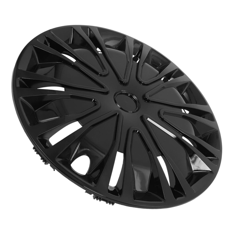 13 Inch Universal Car Wheel Hubcaps Pp Rim Covers For Suv Truck Easy Install Durable Design Black 9113335639270