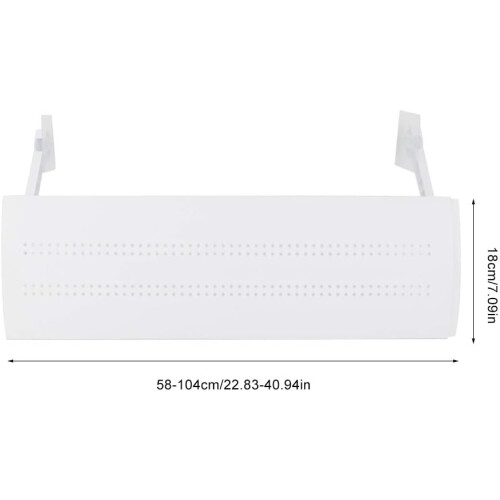 Adjustable Ceiling AC Vent Deflector with Windproof Retractable Design and Hollow Waterproof Surface 2