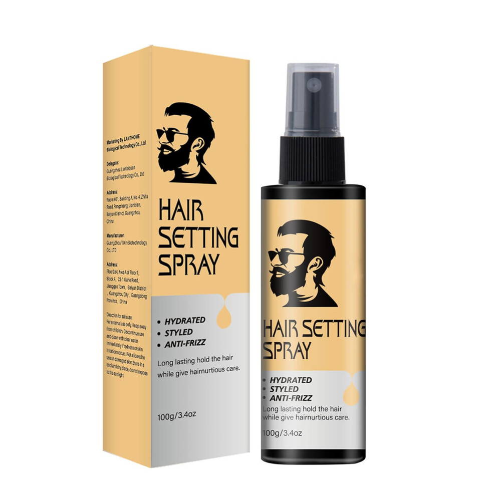 Men's Hair Spray Strong Hold AntiFrizz Lightweight Volumizing Styling 100ML